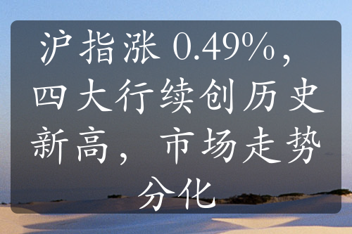 滬指漲 0.49%，四大行續(xù)創(chuàng)歷史新高，市場走勢分化