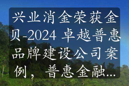 興業(yè)消金榮獲金貝-2024 卓越普惠品牌建設(shè)公司案例，普惠金融成果斐然