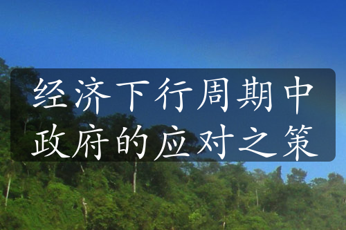 經濟下行周期中政府的應對之策