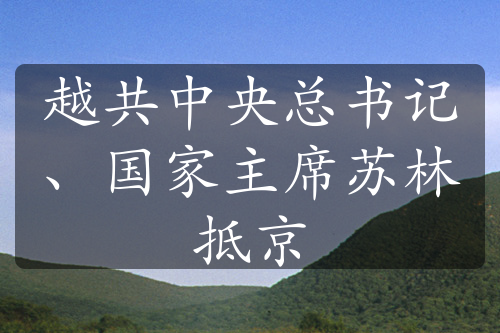 越共中央總書記、國家主席蘇林抵京