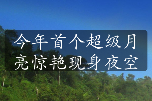 今年首個超級月亮驚艷現(xiàn)身夜空